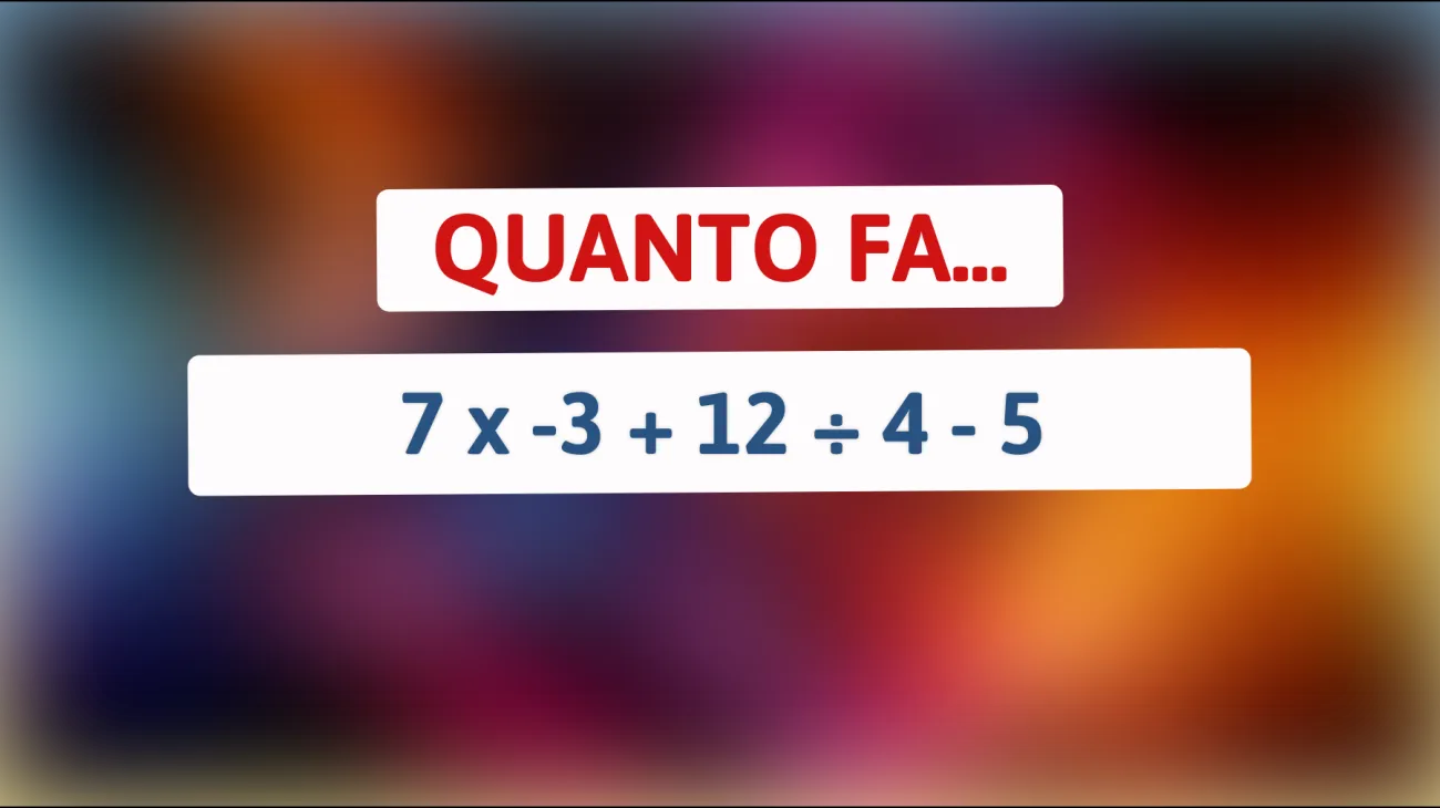 Scopri la risposta a questo rompicapo matematico che solo una mente geniale può risolvere! Sei all'altezza della sfida?"