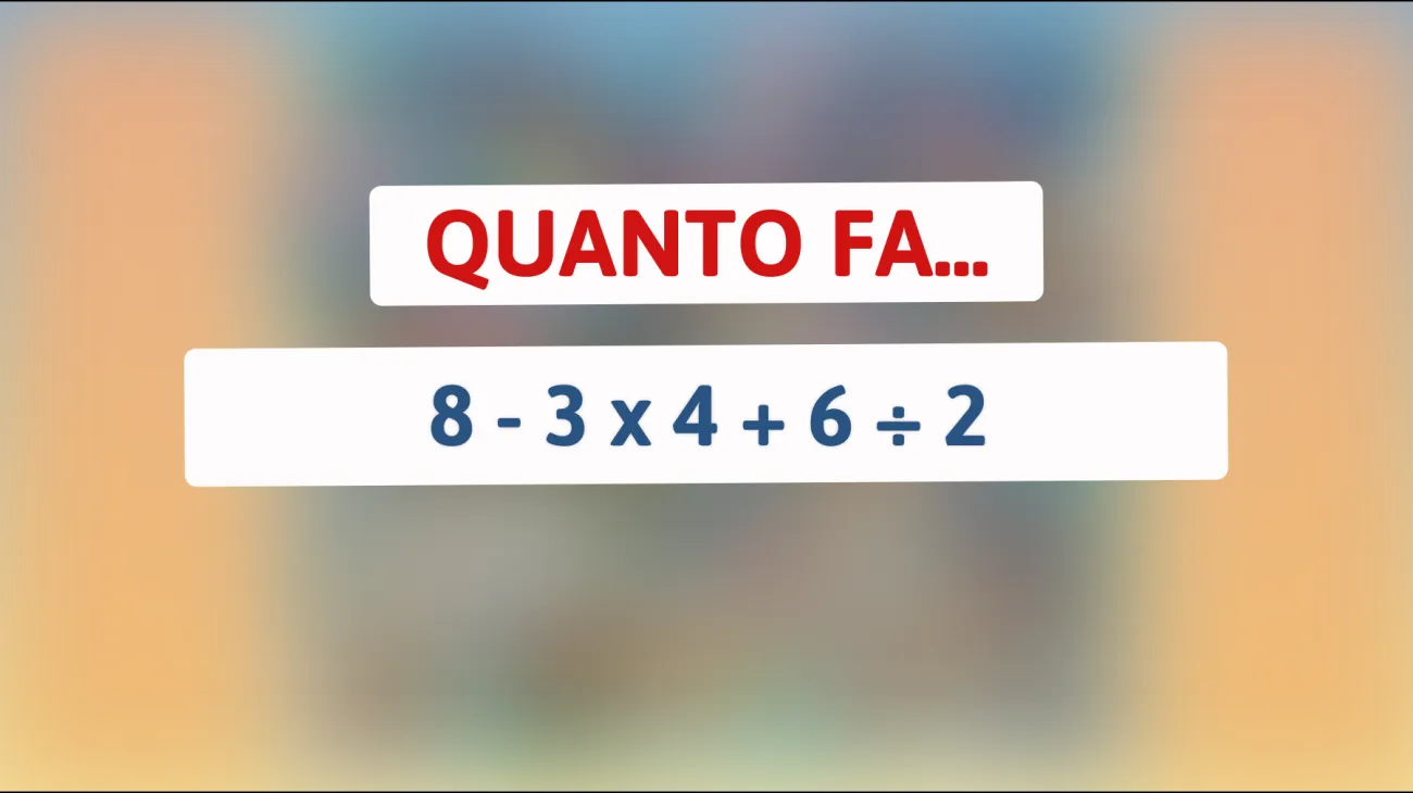 Scopri la risposta sorprendente a questo indovinello matematico che solo i veri geni riescono a risolvere in pochi secondi! Sei uno di loro?"